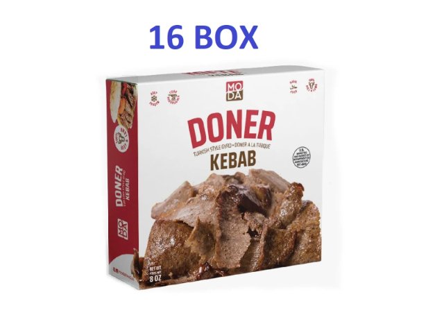 Moda Beef Doner Kebab - Turkish Gyro - 16 BOX (16x 8oz/227gr)