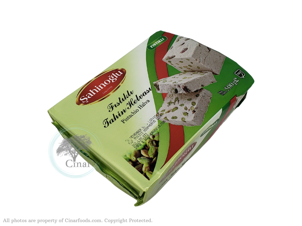 Sahinoglu Pistachio Halva - Fistikli Tahin Helvasi (17.6 oz / 500 gr)