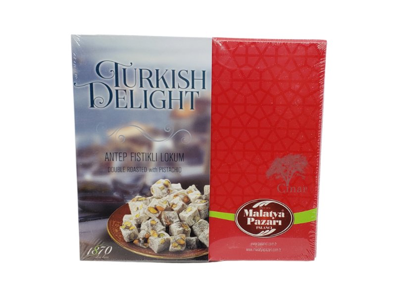Malatya Pazari Antep Fistikli Lokum - Turkish Delight Pistachio( 16.0 oz / 454 gr)