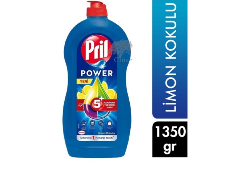 Pril Power Dishwasher Liquid Detergent Lemon - Power Limon Kokulu (46.0 oz / 1306 ml)
