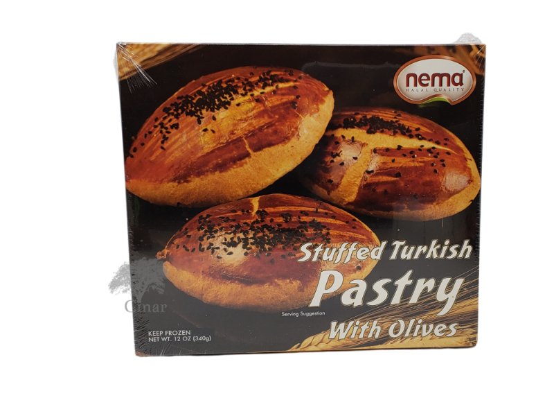 Nema Zeytinli Pogaca - Stuffed Turkish Pastry with Olives - 4 Pieces (12.0 oz / 340 gr)