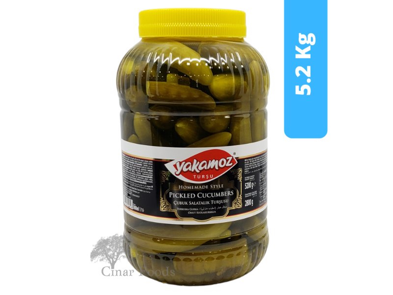 Yakamoz Pickled Gherkins - Cubuk Salatalik Tursusu (183.4 oz / 5.2 Kg)